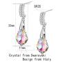 KesaPlan Crystal Earrings Dangle Earrings Crystal Drop Earrings for Girls, Sterling Silver Crystal Drop Earrings for Women