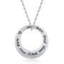 APOTIE Sterling Silver Daughter Necklace S925 Circle Word Pendant Inspirational Jewelry for Daughter Women Girls Teens