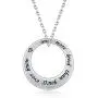 APOTIE Sterling Silver Daughter Necklace S925 Circle Word Pendant Inspirational Jewelry for Daughter Women Girls Teens