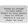 HOLLP Christianity Prayer Jewelry Christian Keychain Religion Strength Keyring Wishing You Strength for Every Battle Gift