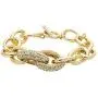 Cool Punk Wide Cuban Link Chain Bracelet Gold Plated Stainless Steel Oval Adjustable CZ Bracelet Costume Jewelry for Women Girls Birthday Gifts Cool Punk Wide Cuban Link Chain Bracelet Gold Plated Stainless Steel Oval Adjustable CZ Bracelet Costume Jewelry for Women Girls Birthday Gifts