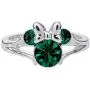 Disney Minnie Mouse Girls Jewelry, Silver Plated Crystal Head Ring, Size 4 Disney Minnie Mouse Girls Jewelry, Silver Plated Crystal Head Ring, Size 4