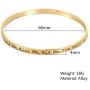Chrontier Women Girls Boho Style Inspirational Bracelet Set Quote Engraved Multi-Layer Stackable Open Cuff Bangle Bracelets Friend Sister Gift Birthday Gold Plated Love Knot Triangle