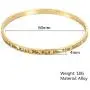 Chrontier Women Girls Boho Style Inspirational Bracelet Set Quote Engraved Multi-Layer Stackable Open Cuff Bangle Bracelets Friend Sister Gift Birthday Gold Plated Love Knot Triangle