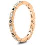 Dazzlingrock Collection 14K Gold Round Blue Sapphire And White Diamond Ladies Vintage Style Wedding Eternity Band Stackable Ring