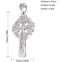 US Jewels Mens 925 Sterling Silver Irish Trinity Knot Cross Pendant, 41mm