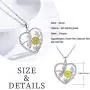 CHENGHONG Dragonfly Necklace 925 Sterling Silver Heart Sunflower Pendant Necklace Dragonfly Jewelry Gifts for Women Girls