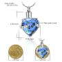 constantlife Cremation Jewelry for Ashes, My Best Friend Heart Shape Memorial Urn Necklace Stainless Steel Crystal Pendant Ashes Holder Keepsake