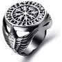 Elfasio Men Stainless Steel Rings Viking Valknut Vegvisir Pirate Compass Norse Symbol Vintage Jewelry Size 8-13 Elfasio Men Stainless Steel Rings Viking Valknut Vegvisir Pirate Compass Norse Symbol Vintage Jewelry Size 8-13