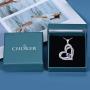 Heart Necklace for Women 925 Sterling Silver I Love You to The Moon and Back Necklace for Girls