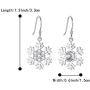 BriLove Winter-Snowflake-Earrings-for-Women CZ Elegant Hook Dangle Earrings