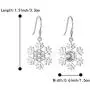 BriLove Winter-Snowflake-Earrings-for-Women CZ Elegant Hook Dangle Earrings