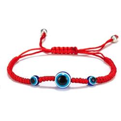 6 Pcs Evil Eye String Bracelets Set Turkish Religious Symbol Bracelet Protection Good Luck Amulet Bracelet Handmade Braided String Bracelets for Women Girls Jewelry