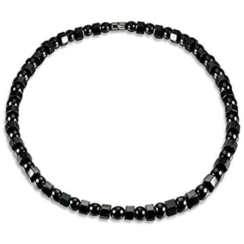 Shoopic Magnetic Therapy Necklace Hematite Beads Bracelet for Men Women