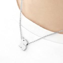 ELBLUVF 18k Plated Stainless Steel Elephant Animal Lucky Elephant Necklace Everyday Jewelry