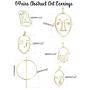 Thunaraz 6Pairs Face Earring Set Geometric Modeling Dangle Hollow Face Hand Shape Drop Earring for Women Teens Girls