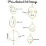 Thunaraz 6Pairs Face Earring Set Geometric Modeling Dangle Hollow Face Hand Shape Drop Earring for Women Teens Girls