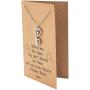 Quan Jewelry Infinity Heart and Stars Pendant Little and Big Sister Necklace, Birthday Gifts for Women with Inspirational Quote on Greeting Card
