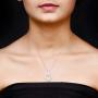 Charmsy Sterling Silver Jewelry Heart Link Pendant with Chain for Teens Girl