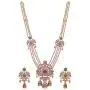 Tarinika Myra Gold-Plated Indian Jewelry Set with Long Necklace and Earrings - White Red Green Tarinika Myra Gold-Plated Indian Jewelry Set with Long Necklace and Earrings - White Red Green
