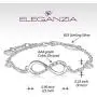 ELEGANZIA Infinity Bracelet for Women Girls Sterling Silver Jewelry Cubic Zirconia, Adjustable Bracelet with Love Heart Charm Bracelet ELEGANZIA Infinity Bracelet for Women Girls Sterling Silver Jewelry Cubic Zirconia, Adjustable Bracelet with Love Heart Charm Bracelet