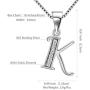 Initial Letter Necklace/Earrings 925 Sterling Silver 26 A-Z English Alphabet Fashion Name Pendant/Studs Earrings Crystal Cubic Zironia Jewelry