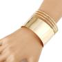 N/Q Punk Cuban Chunky Chain Leopard Choker Necklace Bracelet for Women Girls 14 K Gold Plated Polish Gothic Rock Round Square Geometric Collar Necklace Bangles Hip Hop Jewelry Set