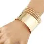 N/Q Punk Cuban Chunky Chain Leopard Choker Necklace Bracelet for Women Girls 14 K Gold Plated Polish Gothic Rock Round Square Geometric Collar Necklace Bangles Hip Hop Jewelry Set