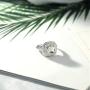 Gem Stone King 925 Sterling Silver Green Prasiolite Women Engagement Ring (2.05 Ct Cushion Cut Gemstone Birthstone, Available in size 5, 6, 7, 8, 9)