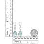 Gem Stone King 925 Sterling Silver Long Drop Dangle Elegant Wedding Bridal Chandelier Teardrop Earrings For Women (2 Inch Pear Shape 16X12MM, 20.00 Cttw)