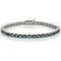 Ice Gems Sterling Silver London Blue Topaz 4mm Round Tennis Bracelet Ice Gems Sterling Silver London Blue Topaz 4mm Round Tennis Bracelet