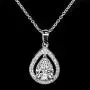 Cate & Chloe Isabel Queen 18k White Gold Plated Halo Teardrop Pendant Necklace - Silver Halo Necklace w/Solitaire Round Cut Cubic Zirconia Diamond Cluster - Wedding Anniversary Jewelry Cate & Chloe Isabel Queen 18k White Gold Plated Halo Teardrop Pendant Necklace - Silver Halo Necklace w/Solitaire Round Cut Cubic Zirconia Diamond Cluster - Wedding Anniversary Jewelry