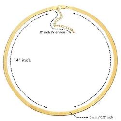 JIBSA 18K Gold Plated Choker Layered Thin Dainty Chain Necklace 14'' 16'' 18'' Long for Women Teen Girls Fashion Jewelry