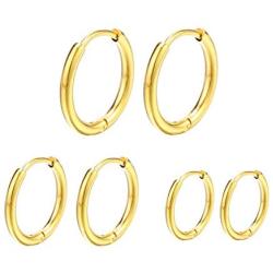Surgical Stainless Steel Thin Hoop Earrings 6mm/8mm/10mm Small Huggie Hoop Earrings for Women and Men