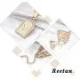 Reetan Gothic Layered Nefertiti Necklaces Gold African Map Pendant Necklace Chain Rave Party Necklaces Jewelry Accessories for Women and Girls