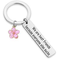 Eigso Funny Friendship Gift We are Best Friends Because Everyone Else Sucks Appreciation Keychain Gift for Best Friends(Best Friends Suck-KR)