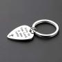 WUSUANED Christian Guitar Pick Keychain Sing to The Lord A New Song Religious Jewelry Inspirational Gift for Musicians Worship Leader
