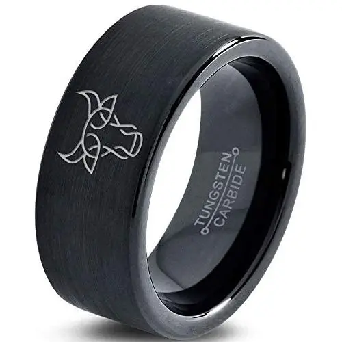 Bull Taurus Muscular Horns Cattle Ring - Tungsten Band 8mm - Men - Women - 18k Rose Gold Step Bevel Edge - Yellow - Grey - Blue - Black - Brushed - Polished - Wedding - Gift Dome Flat Bull Taurus Muscular Horns Cattle Ring - Tungsten Band 8mm - Men - Women - 18k Rose Gold Step Bevel Edge - Yellow - Grey - Blue - Black - Brushed - Polished - Wedding - Gift Dome Flat