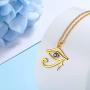 Symbol of Protection Necklace for Men Women 925 Sterling Silver Egypt Eye of Horus/Tree of Life Drop Pendant/ Wavy Cross Men Necklace/Round Star of David Amulet Pendant Necklace Amulet Jewelry Gift