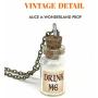 UMBRELLALABORATORY Alice in Wonderland Fairy Glow in The Dark Kawaii Necklace-Drink me
