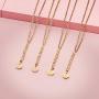 Ldurian Morse Code Initial Necklace for Women,Tiny Gold Choker Necklace for Girl, 14k Gold Plated Dainty Personalized bar Letter Pendant Necklace Jewelry Valentines Gifts for her(BFF & Love U)