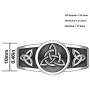 US Jewels Mens 0.925 Sterling Silver Irish Celtic Trinity & Triquetra Knots Ring Band US Jewels Mens 0.925 Sterling Silver Irish Celtic Trinity & Triquetra Knots Ring Band