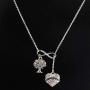 WUSUANED Mother and Daughter Heart Family Tree Pendant Infinity Lariat Y Necklace Set Mommy and Me Jewelry Gift for Mom and Daughter