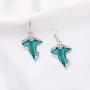 WSNANG Movie Elven Green Leaf Earrings Movie Inspired Jewelry Gift for Fans