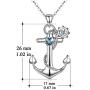 Anchor Necklace, Sterling Silver Anchor Pendant Sailor Necklace Nautical Jewelry Anchor Jewelry for Women Gifts for Best Friend (Silver1)