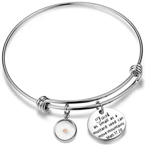 Faith Mustard Seed Bracelet Faith Jewelry Christian Inspirational Gift Faith Mustard Seed Bracelet Faith Jewelry Christian Inspirational Gift