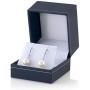 Freshwater Cultured Pearl Earrings for Women Sterling Silver Dangle Earring with Cubic Zirconia - THE PEARL SOURCE
