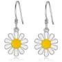 Daisy Flower Hook Earrings Sterling Silver Dangle Dangling Cute Jewelry Birthday Gifts for Women Teen Daisy Flower Hook Earrings Sterling Silver Dangle Dangling Cute Jewelry Birthday Gifts for Women Teen