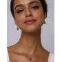 Mints Black Freshwater Pearl Jewelry Set Sterling Silver Necklace and Earrings Set Fine Jewelry for Women
