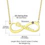 Custom4U Personalized Infinity Necklace with 1-4 Names - Custom 18K Gold Plated 925 Sterling Silver/Stainless Steel Birthstone Necklace Eternal Infinity Symbol Jewelry for Women Girls